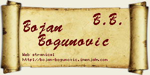 Bojan Bogunović vizit kartica